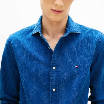 Tommy Hilfiger  - Tommy Hilfiger - Indigo seersucker shirt | Skjorte Indigo