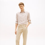 Tommy Hilfiger  - Tommy Hilfiger - Linen Bengal stripe shirt | Hørskjorte Sandalwood
