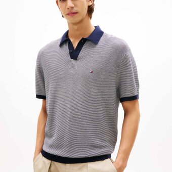 Tommy Hilfiger  - Tommy Hilfiger -  Cool touch structure | Polo T-shirt Desert Sky