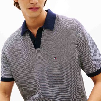 Tommy Hilfiger  - Tommy Hilfiger -  Cool touch structure | Polo T-shirt Desert Sky