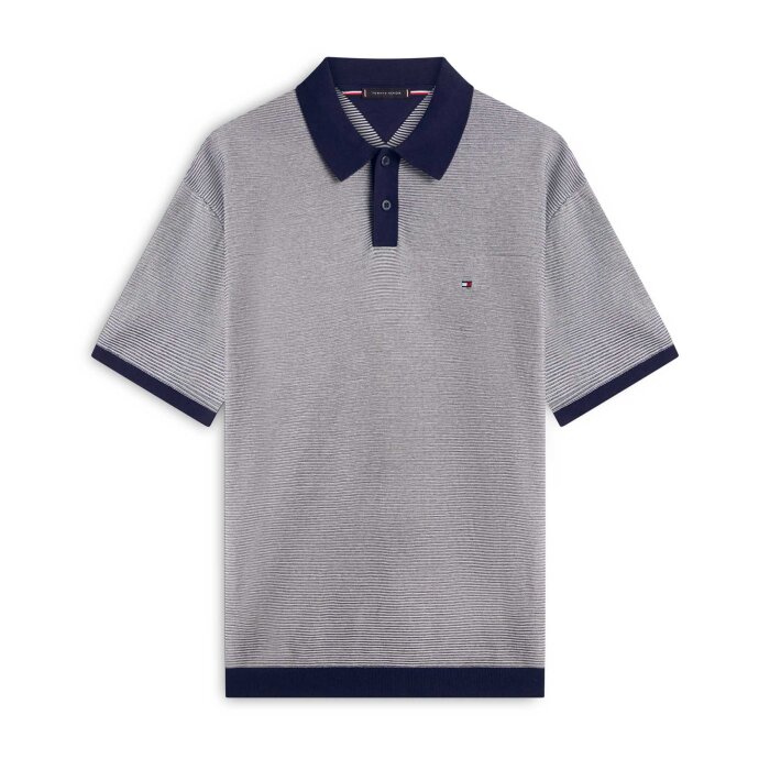 Tommy Hilfiger  - Tommy Hilfiger -  Cool touch structure | Polo T-shirt Desert Sky
