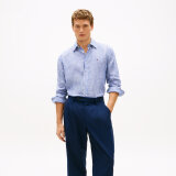 Tommy Hilfiger - Tommy Hilfiger Linen Bengal stripe shirt | Hørskjorte Wedge Blue Tommy Hilfiger - Tommy Hilfiger Linen Bengal stripe shirt | Hørskjorte Wedge Blue