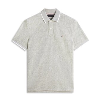 Tommy Hilfiger  - Tommy Hilfiger - Cotton linen pique | Polo T-shirt Dark Artichoke