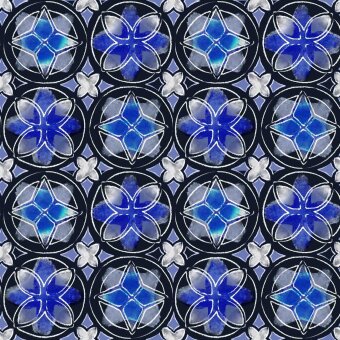 Desoto - Desoto - 71232 521 | K/Æ Jersey Skjorte Blue Mixed Pattern