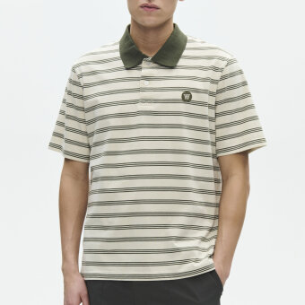 Double A by Wood Wood - Wood Wood - Colton | Polo T-shirt Silver Birch