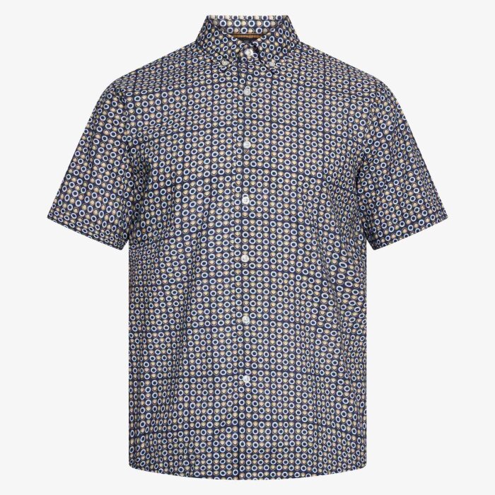 Signal - Signal - Gustaf print shirt | K/Æ Skjorte Blue Captain