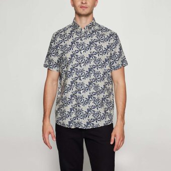 Signal - Signal - Gus linen/cotton shirt | K/Æ Skjorte Creamy 