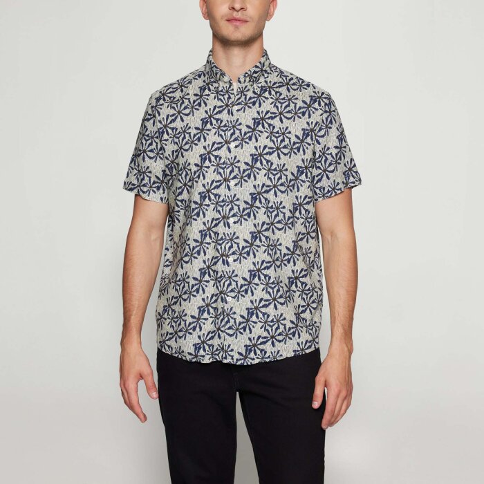 Signal - Signal - Gus linen/cotton shirt | K/Æ Skjorte Creamy 