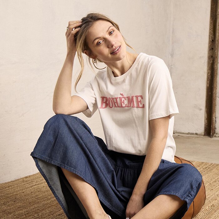 Pulz Jeans ( Dame )  - PULZ - PZCHELSEA | T-SHIRT CLOUD DANCER