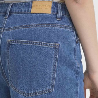 Pulz Jeans ( Dame )  - PULZ - PZBRIDGET | SHORTS MEDIUM BLUE DENIM