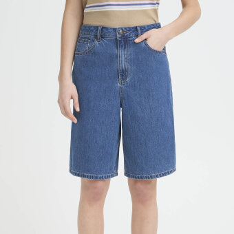 Pulz Jeans ( Dame )  - PULZ - PZBRIDGET | SHORTS MEDIUM BLUE DENIM