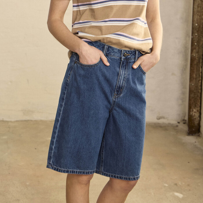 Pulz Jeans ( Dame )  - PULZ - PZBRIDGET | SHORTS MEDIUM BLUE DENIM