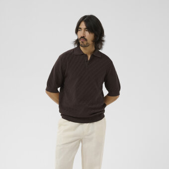 Matinique - Matinique - Polo heritage knit | Polo T-shirt Chocolate Brown