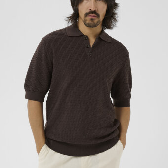 Matinique - Matinique - Polo heritage knit | Polo T-shirt Chocolate Brown