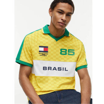 Tommy Hilfiger  - Tommy Hilfiger - Football rugby polo | Polo T-shirt Yellow