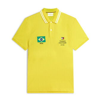 Tommy Hilfiger  - Tommy Hilfiger - Football Brazil polo | Polo T-shirt Vived Yellow