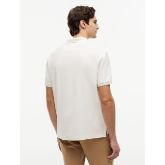 Tommy Hilfiger  - Tommy Hilfiger - V neck crepe classic polo | Polo T-shurt Ivory Petal