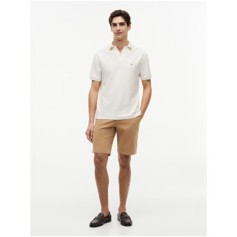 Tommy Hilfiger  - Tommy Hilfiger - V neck crepe classic polo | Polo T-shurt Ivory Petal