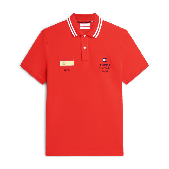 Tommy Hilfiger  - Tommy Hilfiger - Football Spain polo | Polo T-shirt Cajun Red