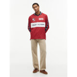 Tommy Hilfiger - Tommy Hilfiger - Football LS rugby polo | Polo T-shirt Medium Red Tommy Hilfiger - Tommy Hilfiger - Football LS rugby polo | Polo T-shirt Medium Red