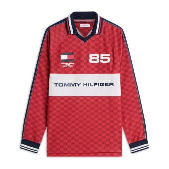 Tommy Hilfiger  - Tommy Hilfiger - Football LS rugby polo | Polo T-shirt Medium Red