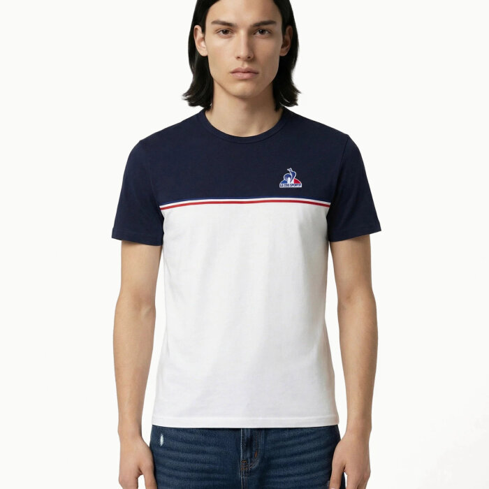 Le Coq Sportif - Le Coq Sportif - Colorblock cotton jersey | T-shirt Mix 1