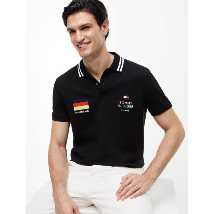 Tommy Hilfiger  - Tommy Hilfiger - Football Germany polo | Polo T-shirt Black
