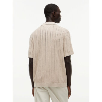 Tommy Hilfiger  - Tommy Hilfiger - Pointelle structure shirt | K/Æ Skjorte Batique Khaki