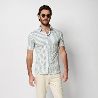 Desoto - Desoto - 72032 627 | K/Æ Jersey Skjorte Ocean Block Stripes