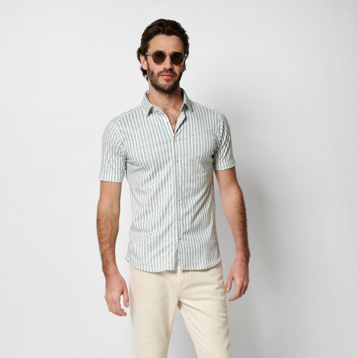Desoto - Desoto - 72032 627 | K/Æ Jersey Skjorte Ocean Block Stripes