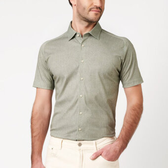 Desoto - Desoto - 93032 640 | K/Æ Jersey Skjorte Green Oxford