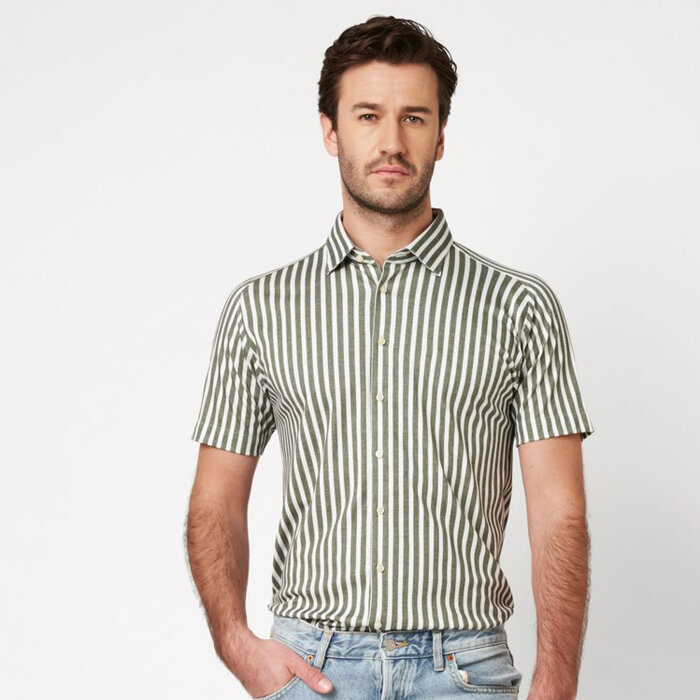 Desoto - Desoto - 92632 632 | K/Æ Jersey Skjorte Green Stripes 
