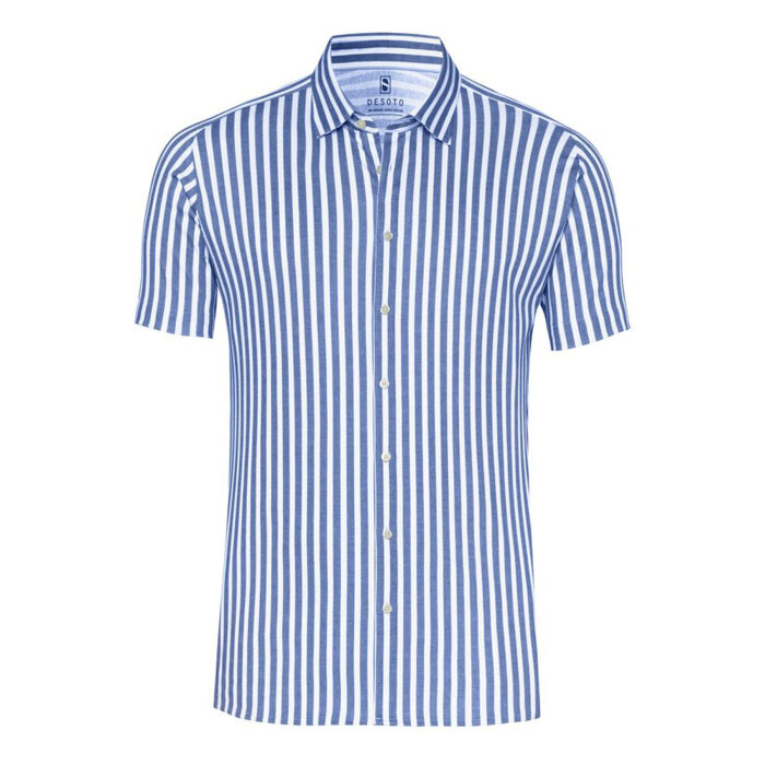Desoto - Desoto - 92432 532 | K/Æ Jersey Skjorte Middle Blue Stripes