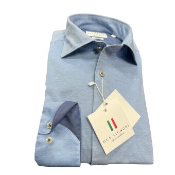 Limited Edition - Due Signori - DS 4112 jersey wash shirt | Skjorte Light Blue
