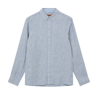 Mos Mosh Gallery - Mos Mosh - Theo linen shirt | Hørskjorte Light Blue Mel