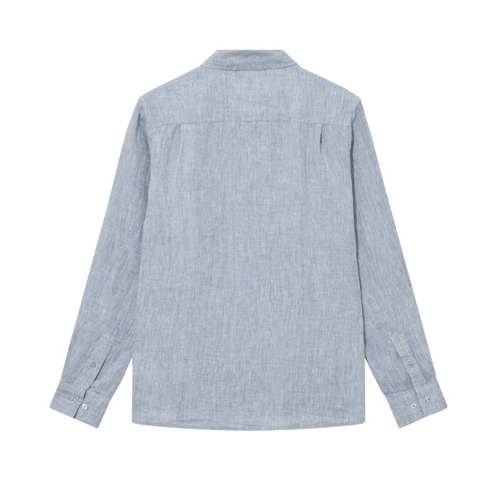 Mos Mosh Gallery - Mos Mosh - Theo linen shirt | Hørskjorte Light Blue Mel