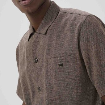 Matinique - Matinique - Flint shirt | K/Æ Hørskjorte Chocolate Brown