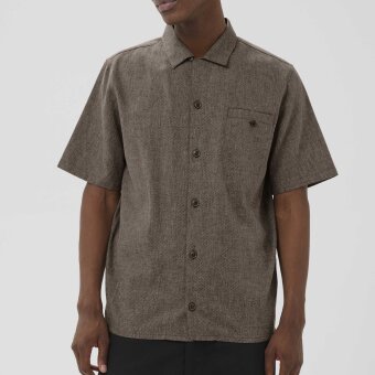 Matinique - Matinique - Flint shirt | K/Æ Hørskjorte Chocolate Brown