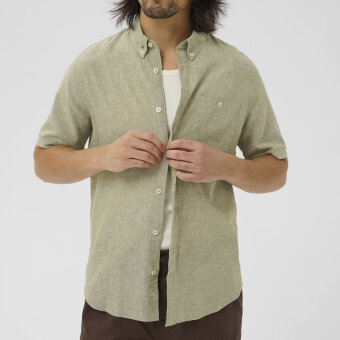 Matinique - Matinique - Trostol shirt hør | K/Æ Hørskjorte Capulet Olive