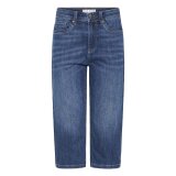 Pulz Jeans ( Dame )  - PULZ - PZKAYLA HW CAPRI | SHORTS 200005 MEDIUM BLUE DENIM