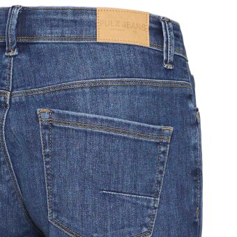 Pulz Jeans ( Dame )  - PULZ - PZKAYLA HW CAPRI | SHORTS 200005 MEDIUM BLUE DENIM