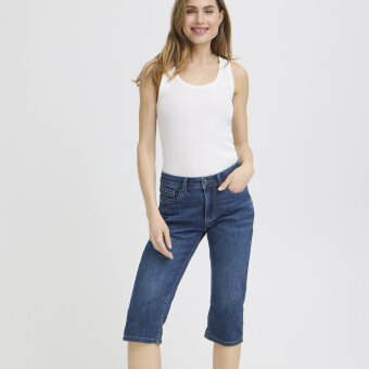 Pulz Jeans ( Dame )  - PULZ - PZKAYLA HW CAPRI | SHORTS 200005 MEDIUM BLUE DENIM