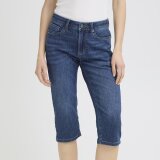 Pulz Jeans ( Dame )  - PULZ - PZKAYLA HW CAPRI | SHORTS 200005 MEDIUM BLUE DENIM