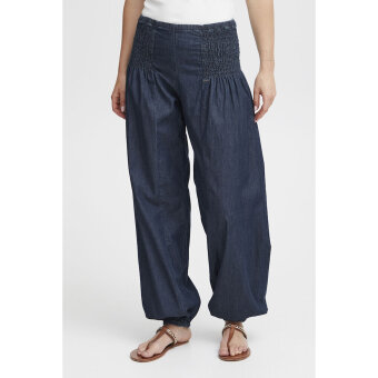 Pulz Jeans ( Dame )  - PULZ - PZJILL WIDE DENIM PANT | BUKSER DARK BLUE DENIM