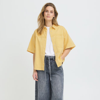 Pulz Jeans ( Dame )  - PULZ - PZCINDY SHIRT | SKJORTE SUNLIGHT