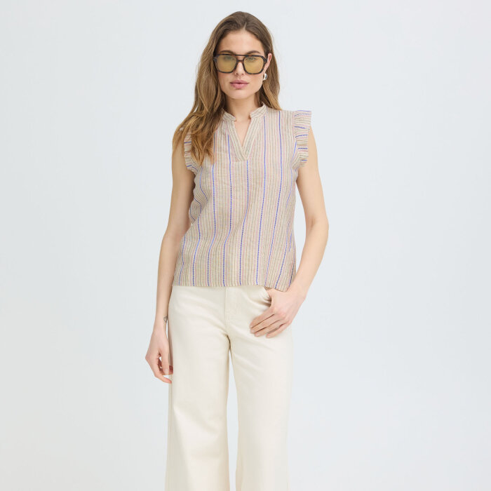 Pulz Jeans ( Dame )  - PULZ - PZCHARLOTTE TOP | SKJORTE CLOUD DANCER