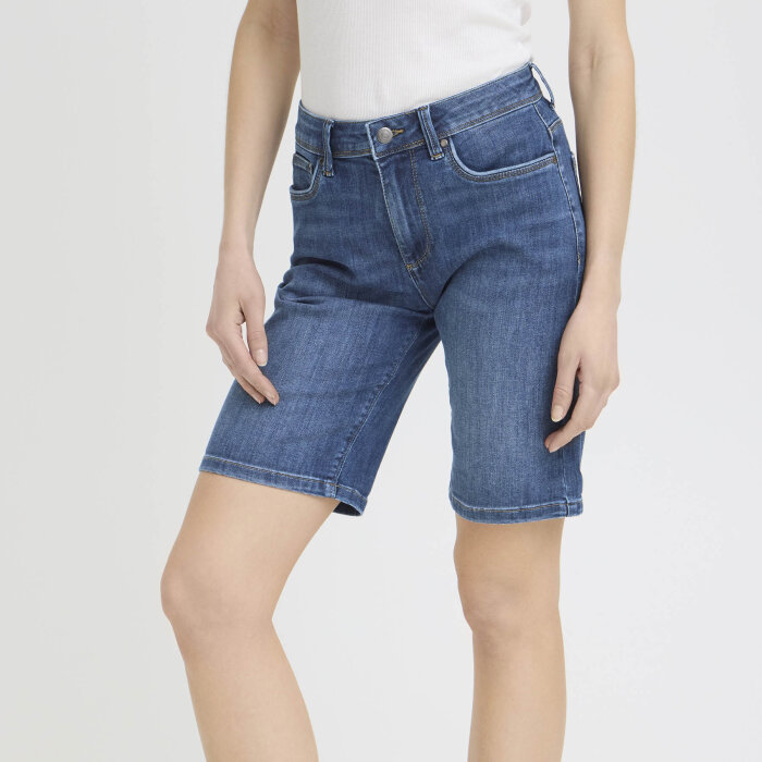 Pulz Jeans ( Dame )  - PULZ - PZKAYLA HW | SHORTS  MEDIUM BLUE