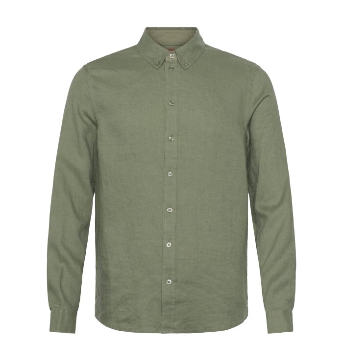Mos Mosh Gallery - Mos Mosh - Theo linen shirt | Hørskjorte Watercress 