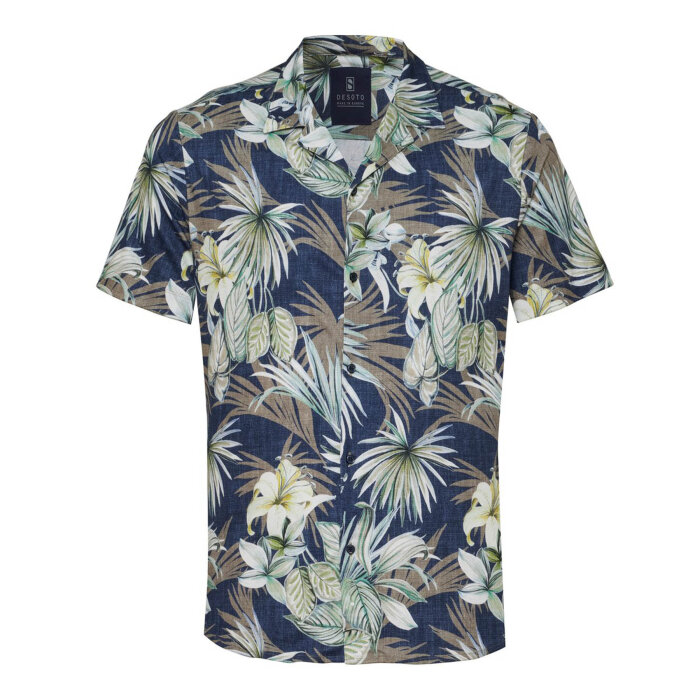 Desoto - Desoto - 83733 917 | K/Æ Skjorte Green Hawaiian Flower
