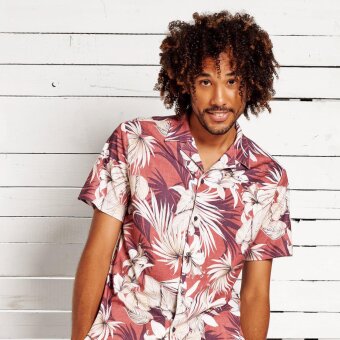 Desoto - Desoto - 83733 918 | K/Æ Skjorte Red Hawaiian Flower